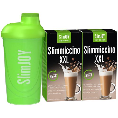 SlimJOY 2x Slimmiccino + SHAKER zdarma | Chutná káva, které pomáhá spalovat tuky a omezovat apetit | Na 20 dní | Sensilab