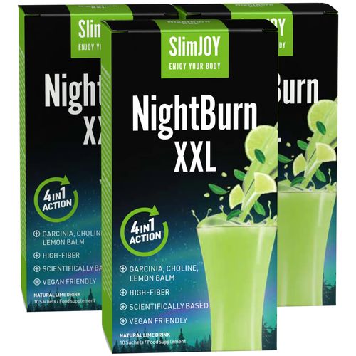 SlimJOY NightBurn XXL | 1+1 ZDARMA | Nápoj na hubnutí, který spaluje tuk během spánku | Bez kofeinu | 20denní program | Sensilab