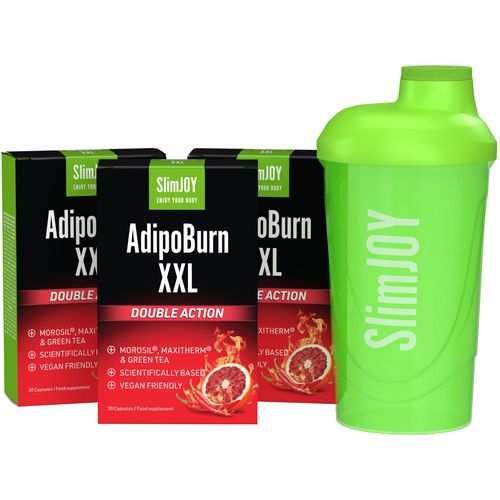 SlimJOY 3x AdipoSlim EXTREME + Shaker ZDARMA | Hubnutí břicha |  O 30% silnější receptura | Program na 3 měsíce | Sensilab