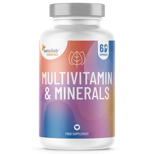 Multivitamín & minerály | Všechny výhody multivitamínu v jedné 1 kapsli (13 vitamínů + Zn, selen, Mg) | 3 měsíce zásoby | Sensilab Essentials